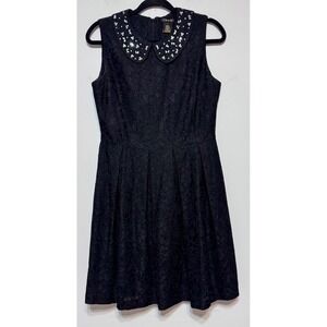 IMAN Dark Romantic Embellished Dress‎ Size 8 Whimsigoth Fairy Grunge Chic Witchy
